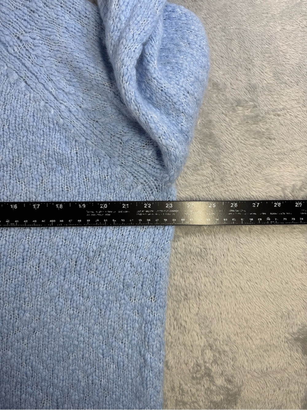 J.Crew Blue Alpaca Blend Textured Mock Neck Sweater Medium - Picture 10 of 11